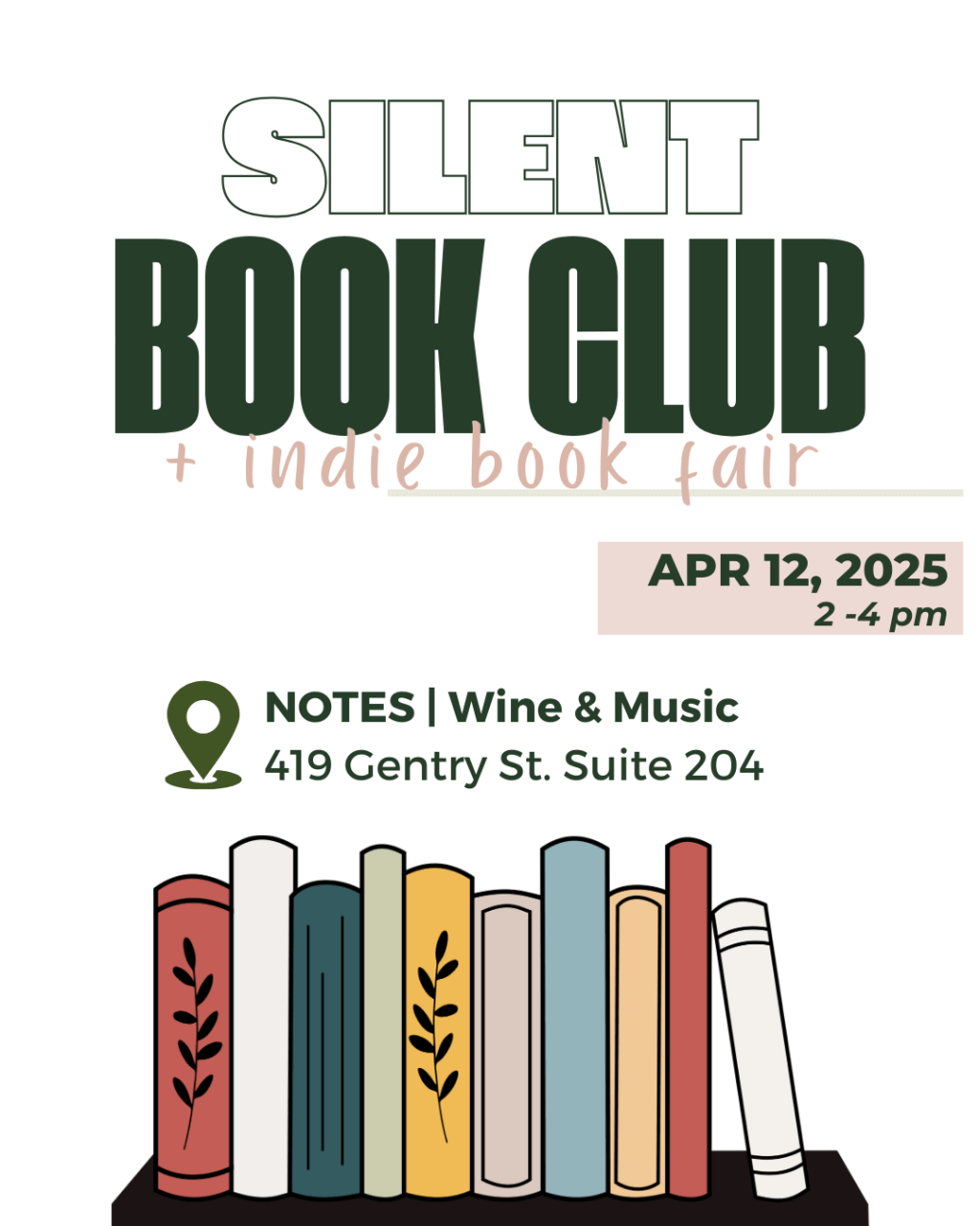 Silent Book Club x Pop Up Book Shop&nbsp;Today!